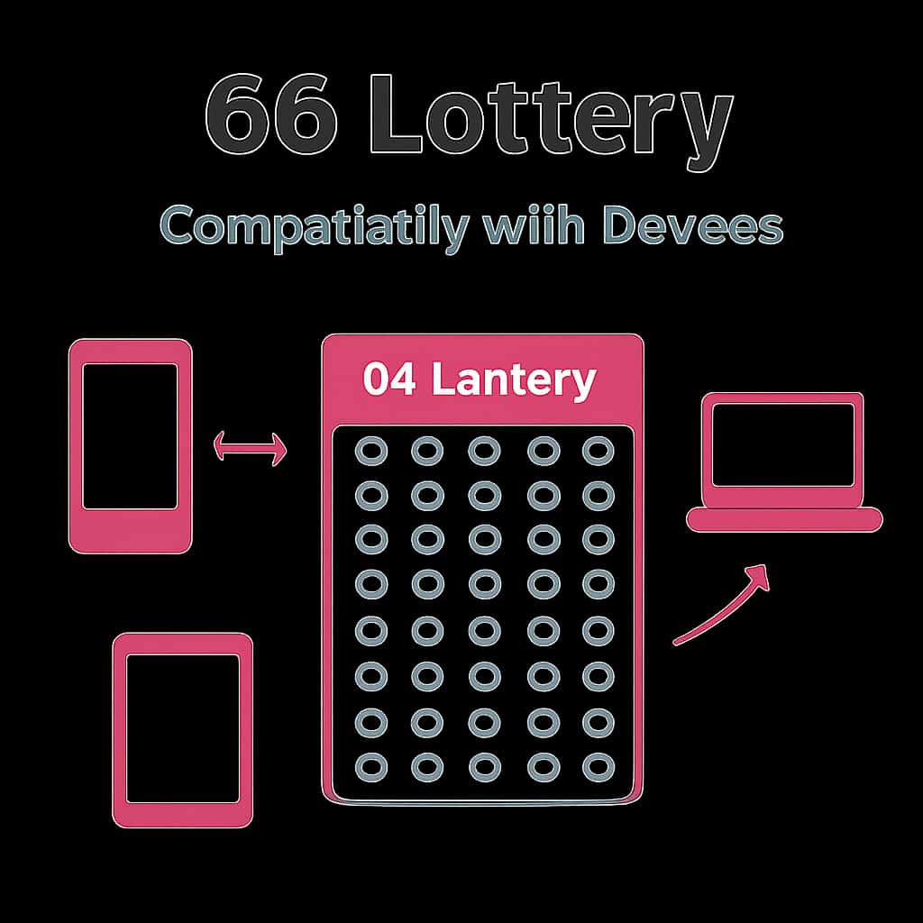 Illustration explaining device compatibility for 66 Lottery.
