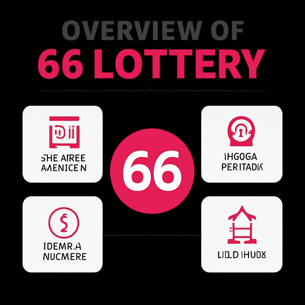 A diagram outlining the features available in the 66 Lottery platform.