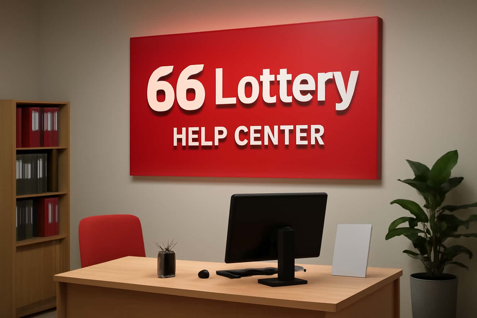An informative visual representation of the 66 Lottery Help Center with key information displayed.