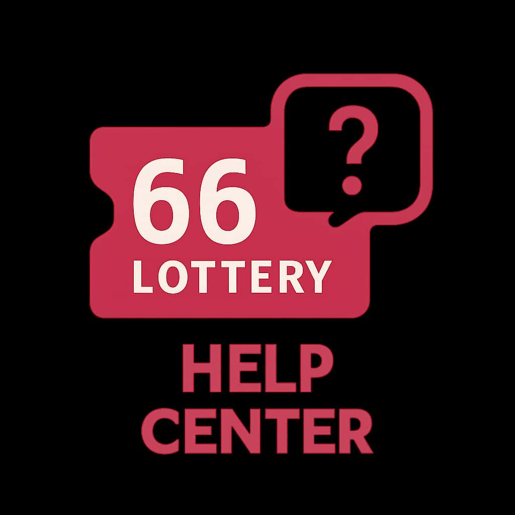 An icon symbolizing the 66 Lottery Help Center, designed for clarity and approachability.