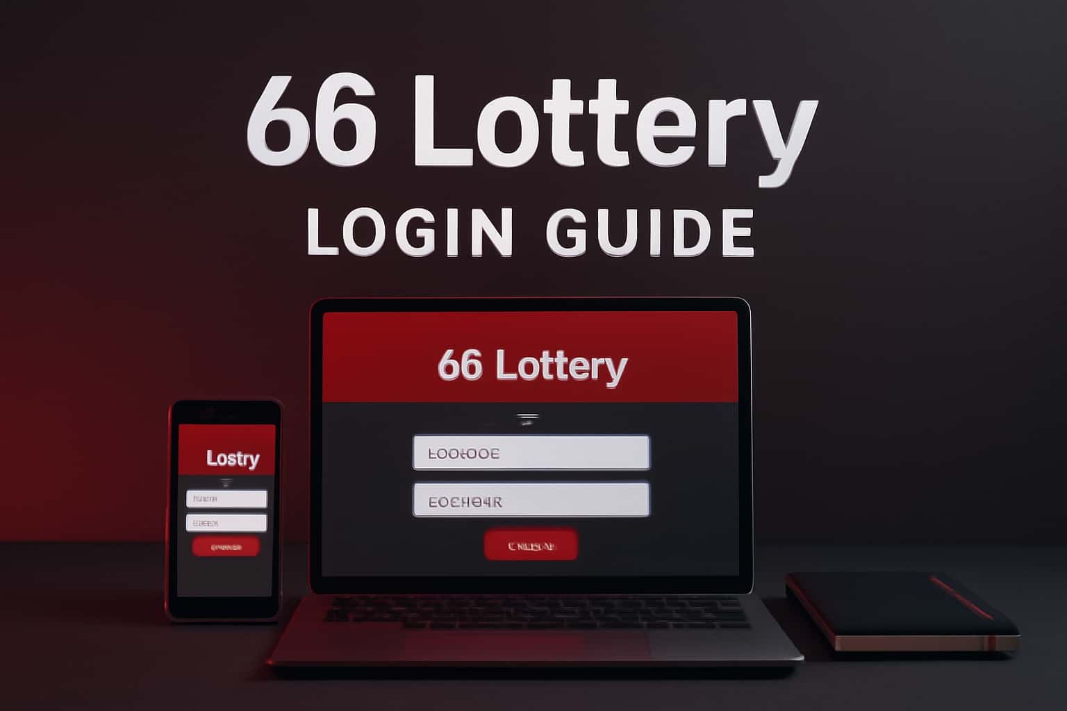 An informative visual representation of the 66 Lottery Login Guide with a focus on account access.