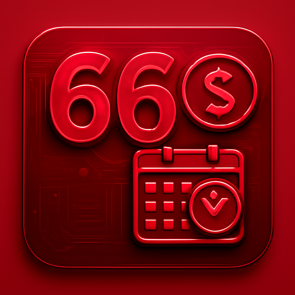 Icon representing navigation guide for the 66 Lottery app.