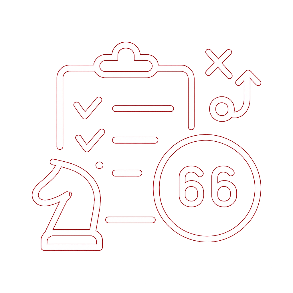 A badge representing troubleshooting help for 66 Lottery.
