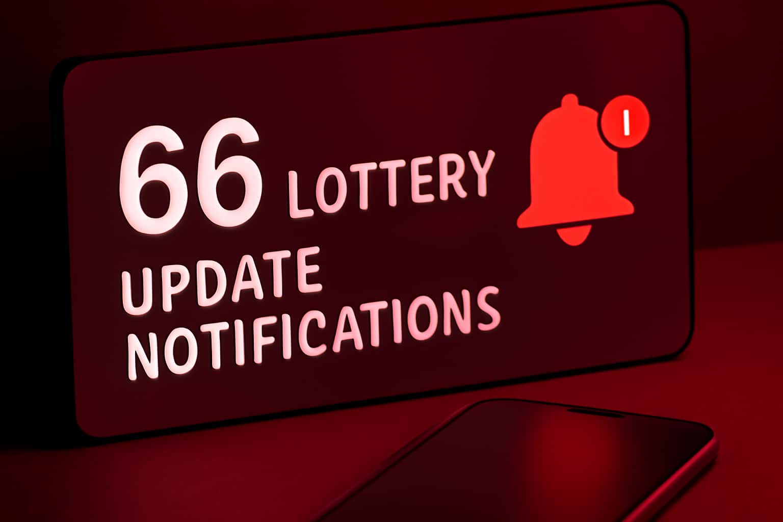 An informational view illustrating the 66 Lottery Update Notifications concept.