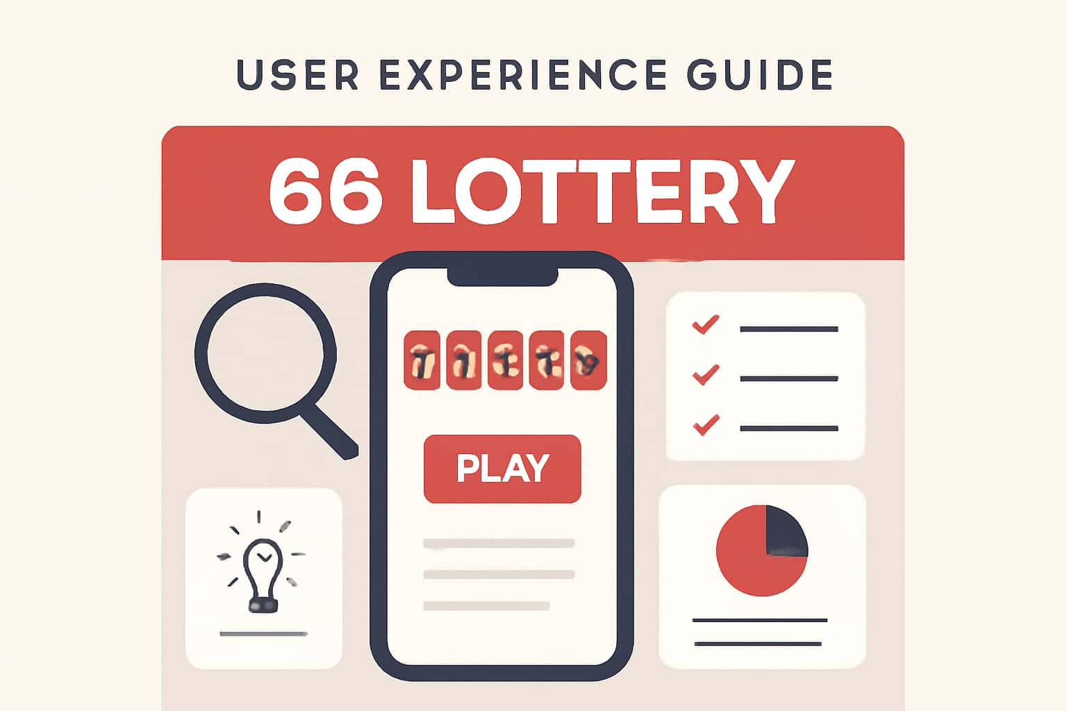 An informative scene depicting the User Experience Guide for 66 Lottery.