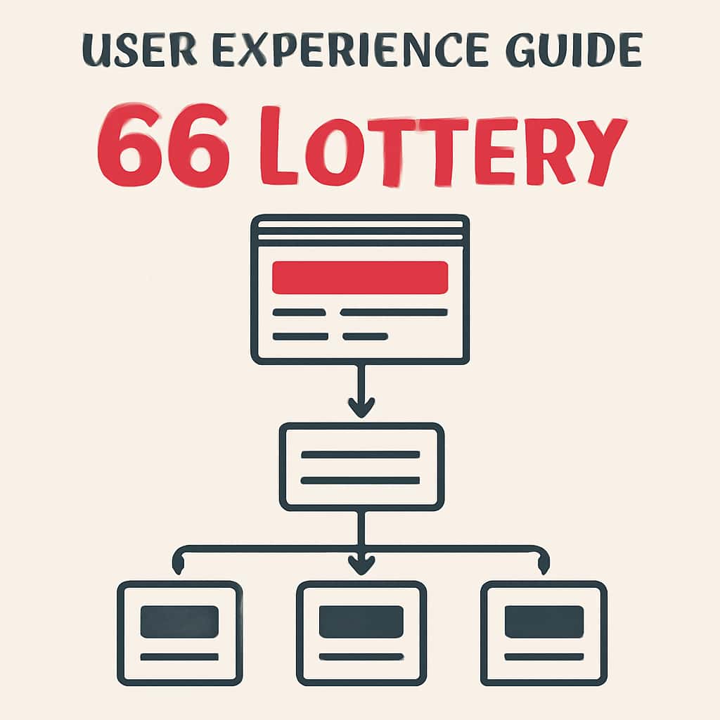 An illustration explaining user experience for 66 Lottery.