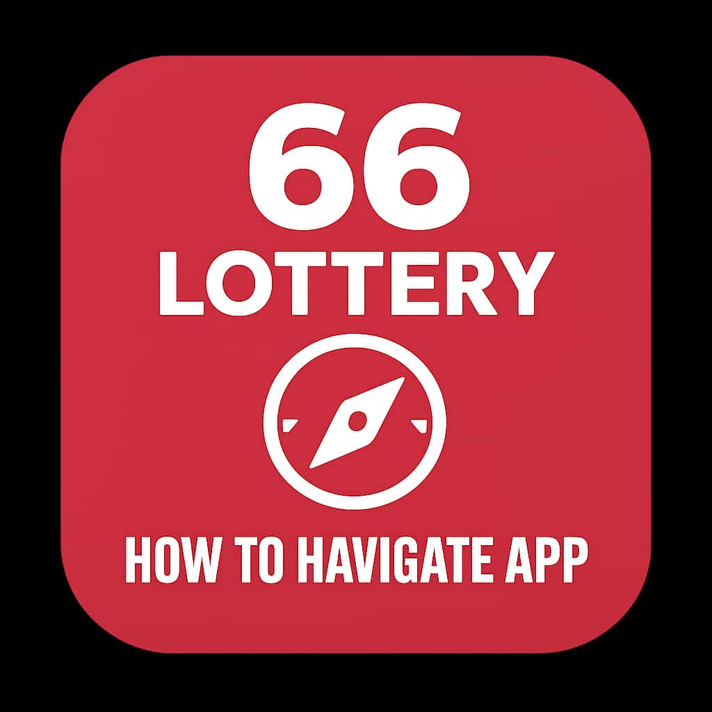 Icon representing navigation guide for the 66 Lottery app.