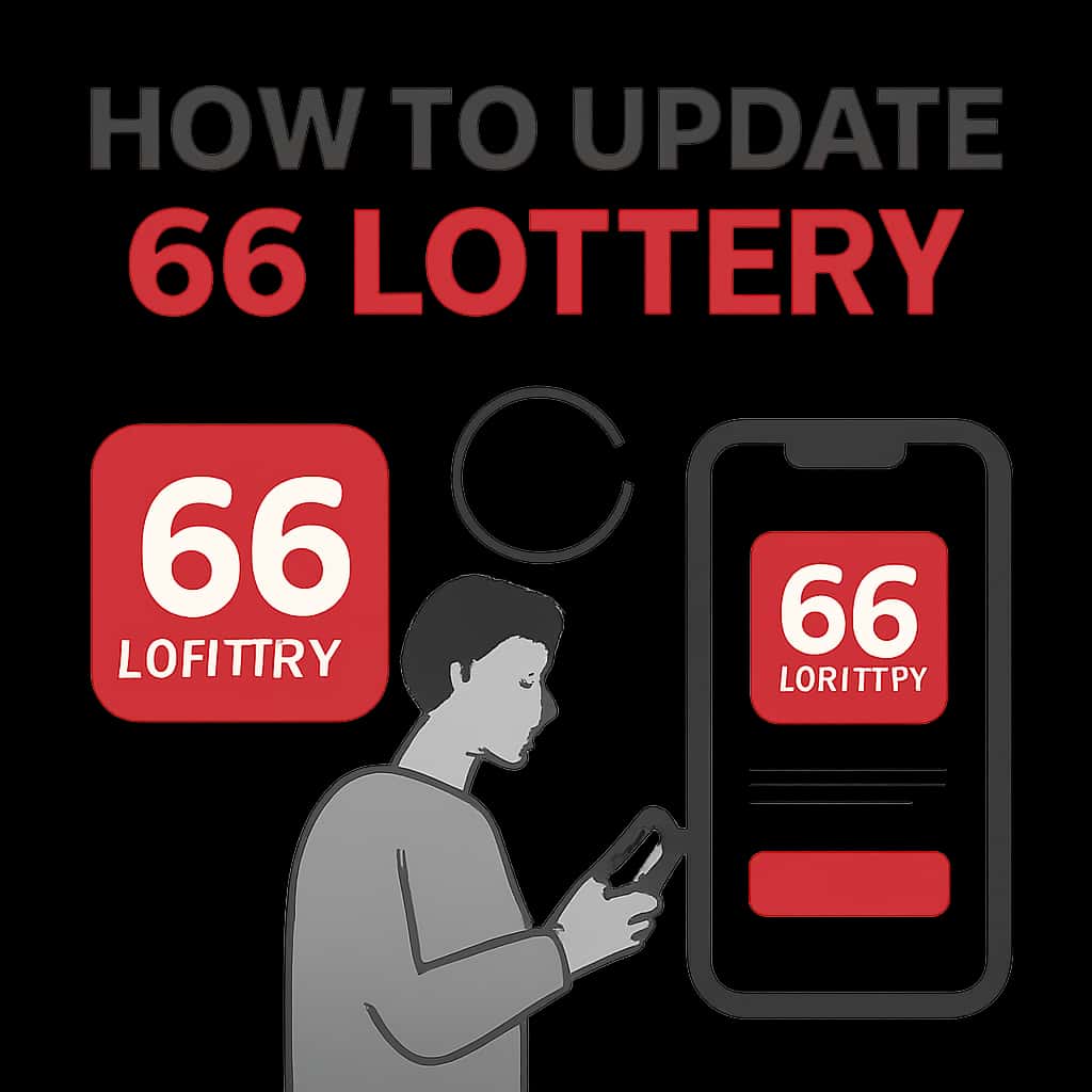 Diagram illustrating the steps to update the 66 Lottery App.